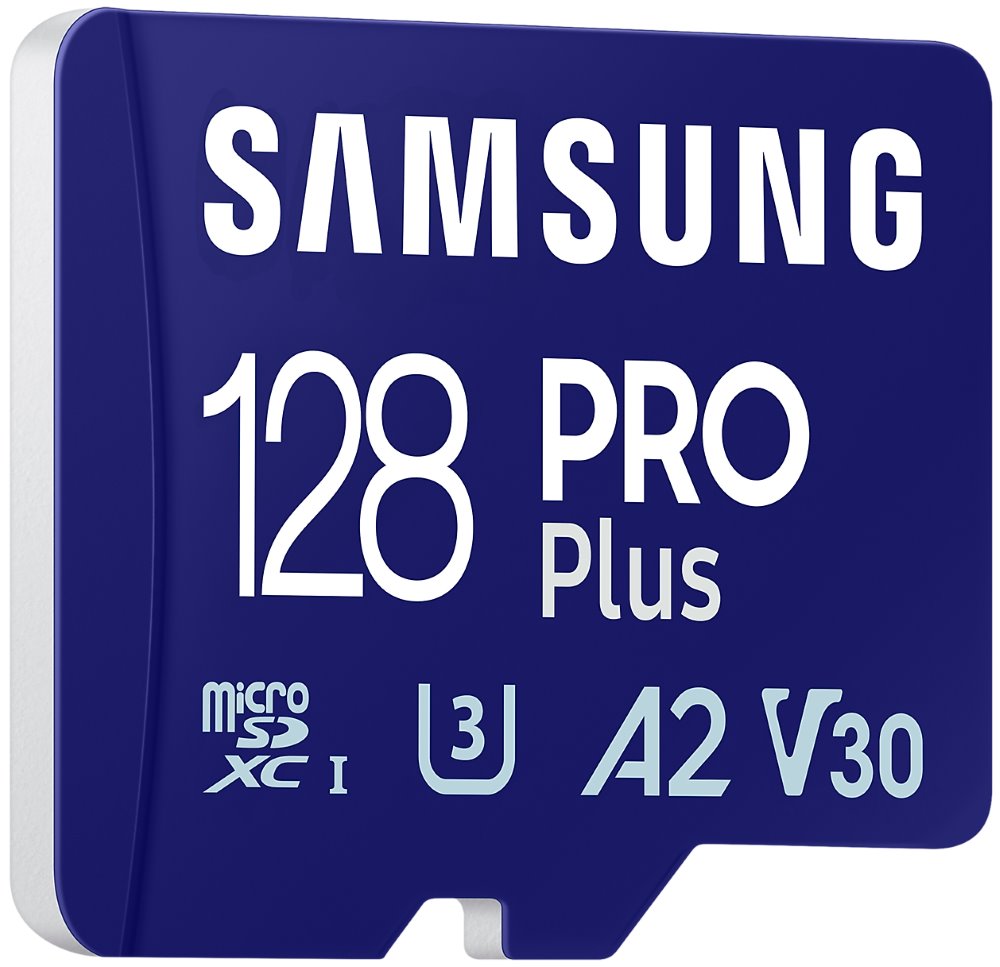 SAMSUNG PRO Plus MicroSDXC 128GB + USB Adaptér / CL10 UHS-I U3 / MB-MD128SB/WW